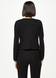 Collarless Jersey Jacket