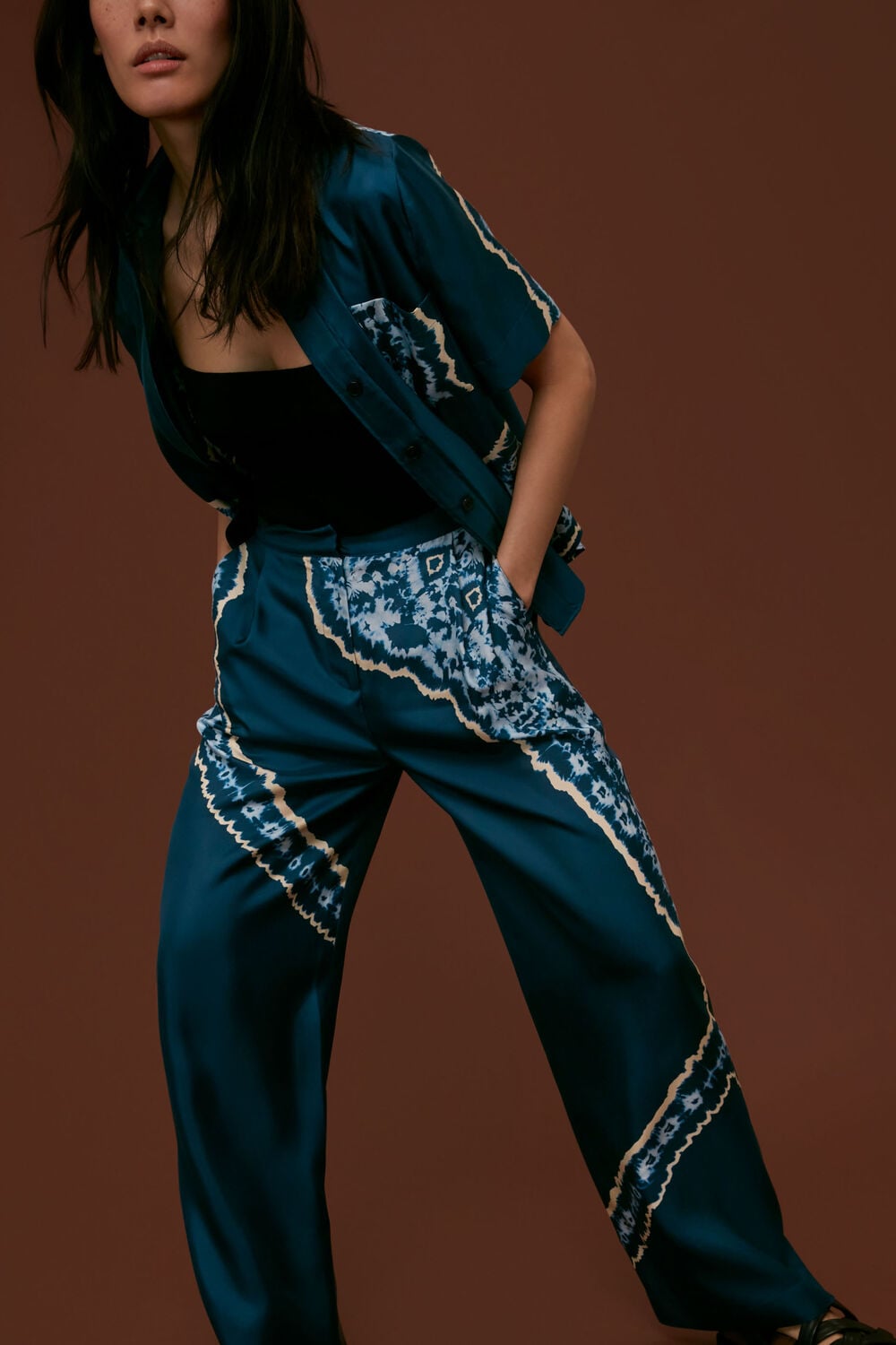 Silk Tie Dye Trouser