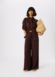 Wide Leg Linen Trouser