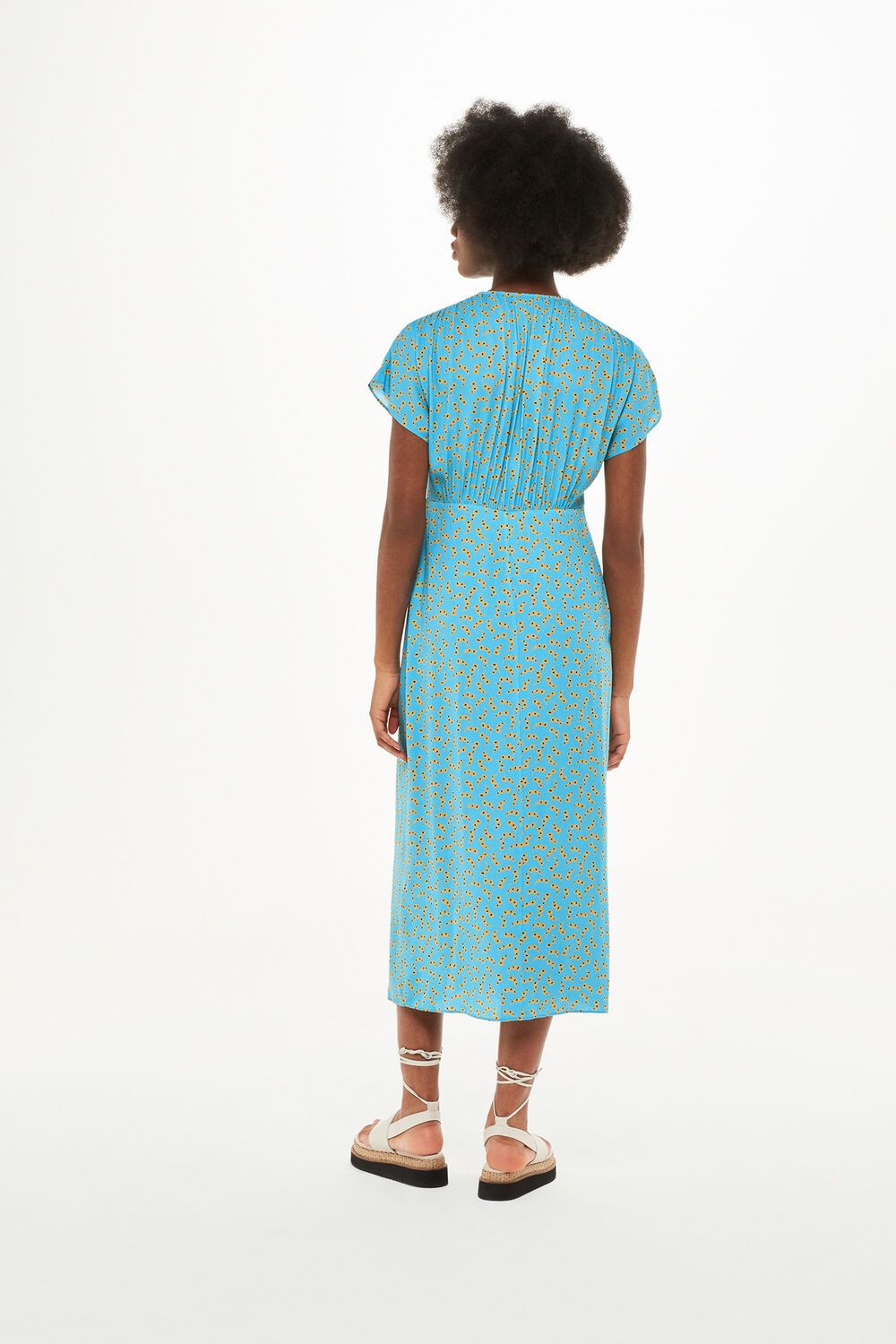 Floral Crescent Midi Dress