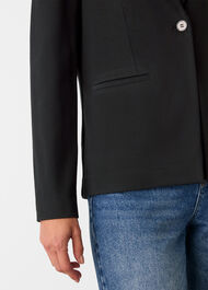 Textured Ponte Stretch Blazer