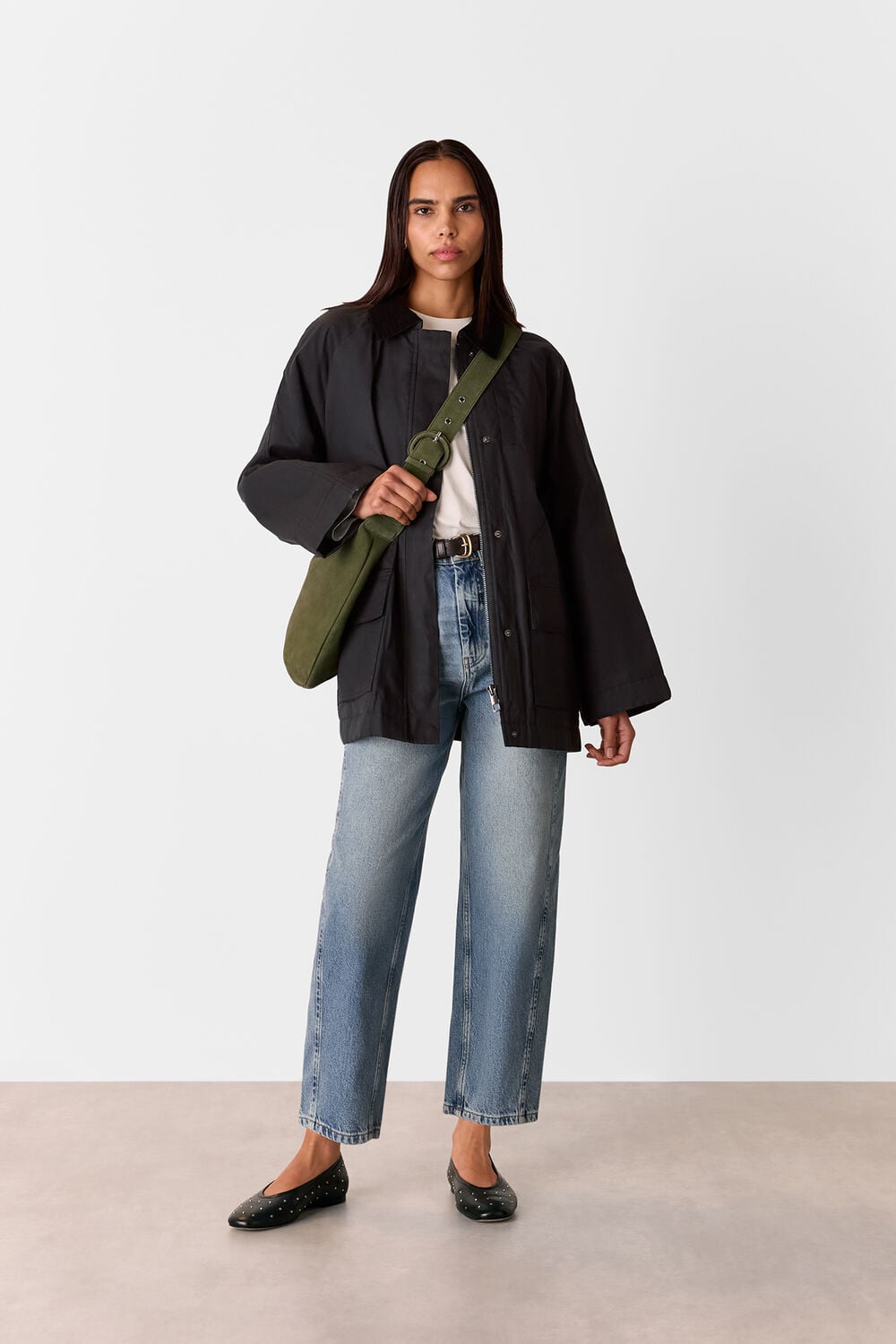 Black Fern Waxed Barn Jacket