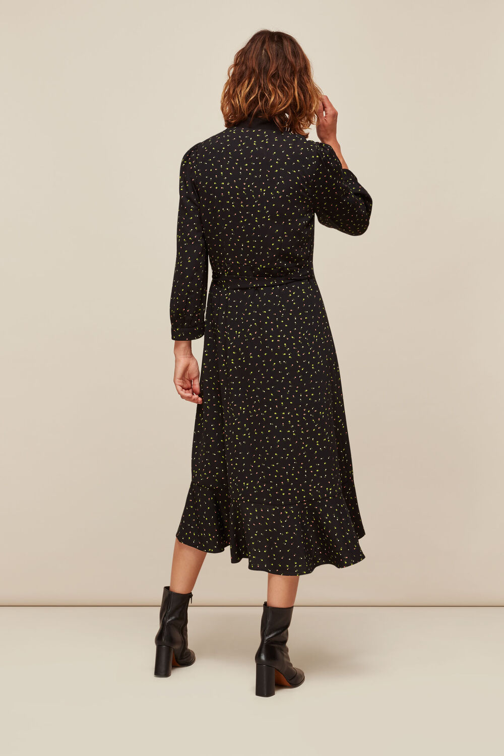 Multicolour Bright Bud Print Wrap Dress
