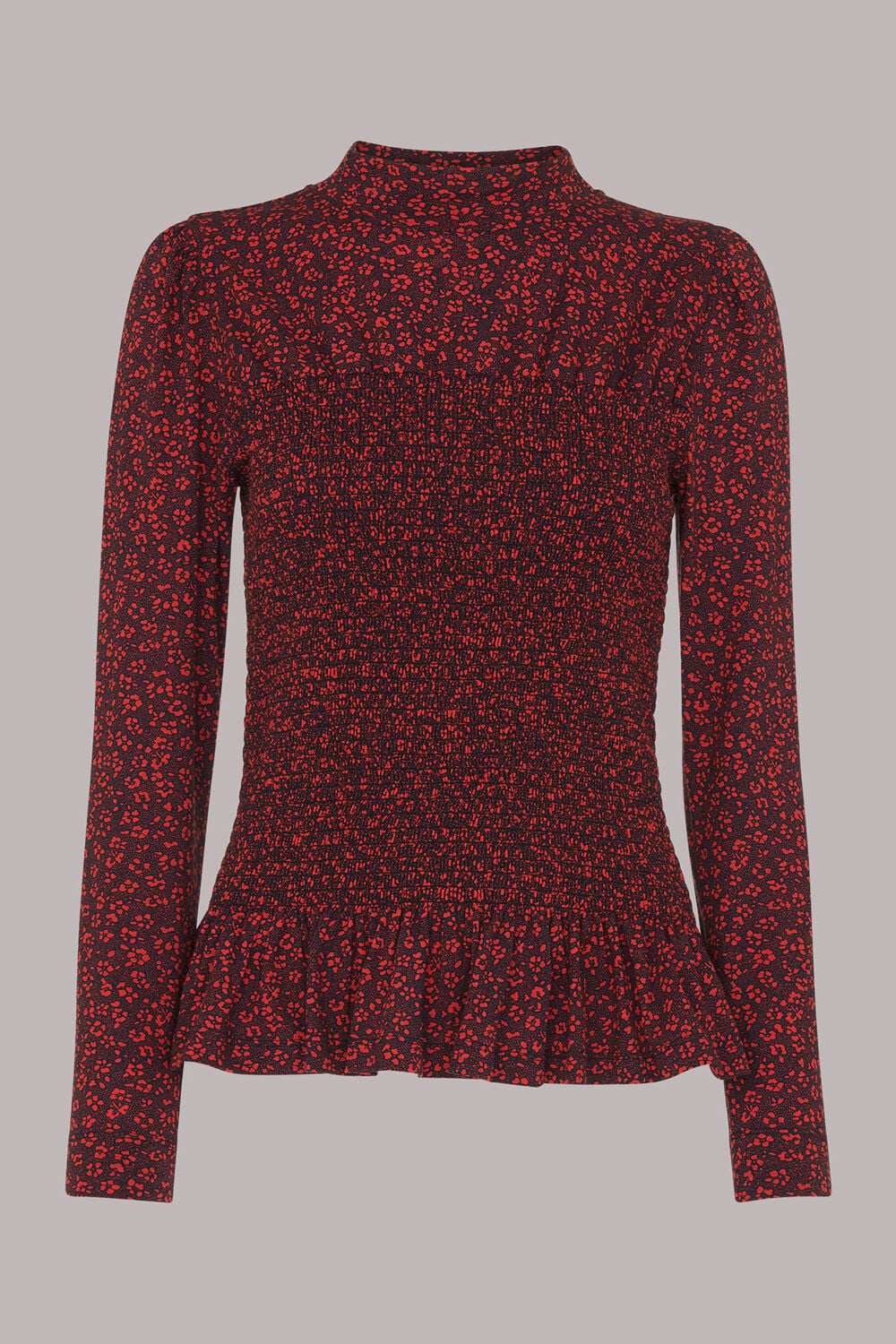 Pansy Dot Shirred Top