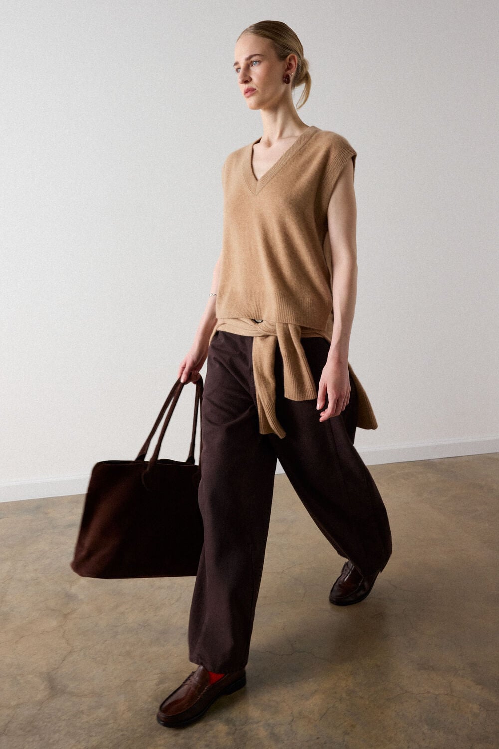 Cashmere V Neck Tank