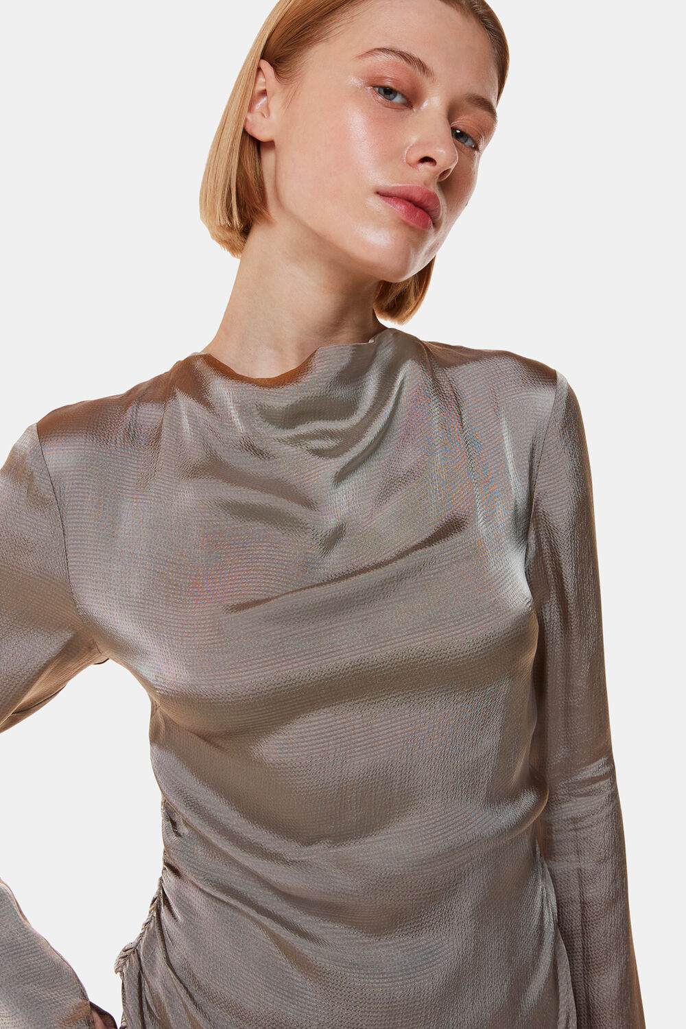 Luna Cowl Neck Midi Dress