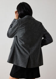 Herringbone Wool Blend Blazer