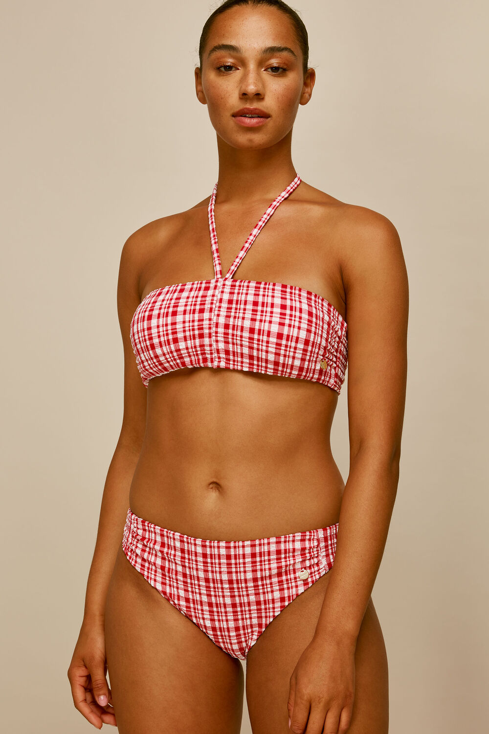 Red Check Bikini Bottom