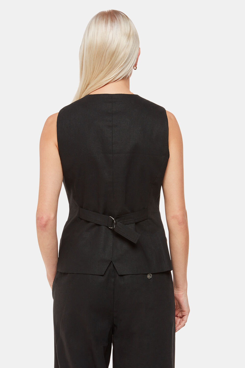 Petite Lindsey Linen Blend Waistcoat