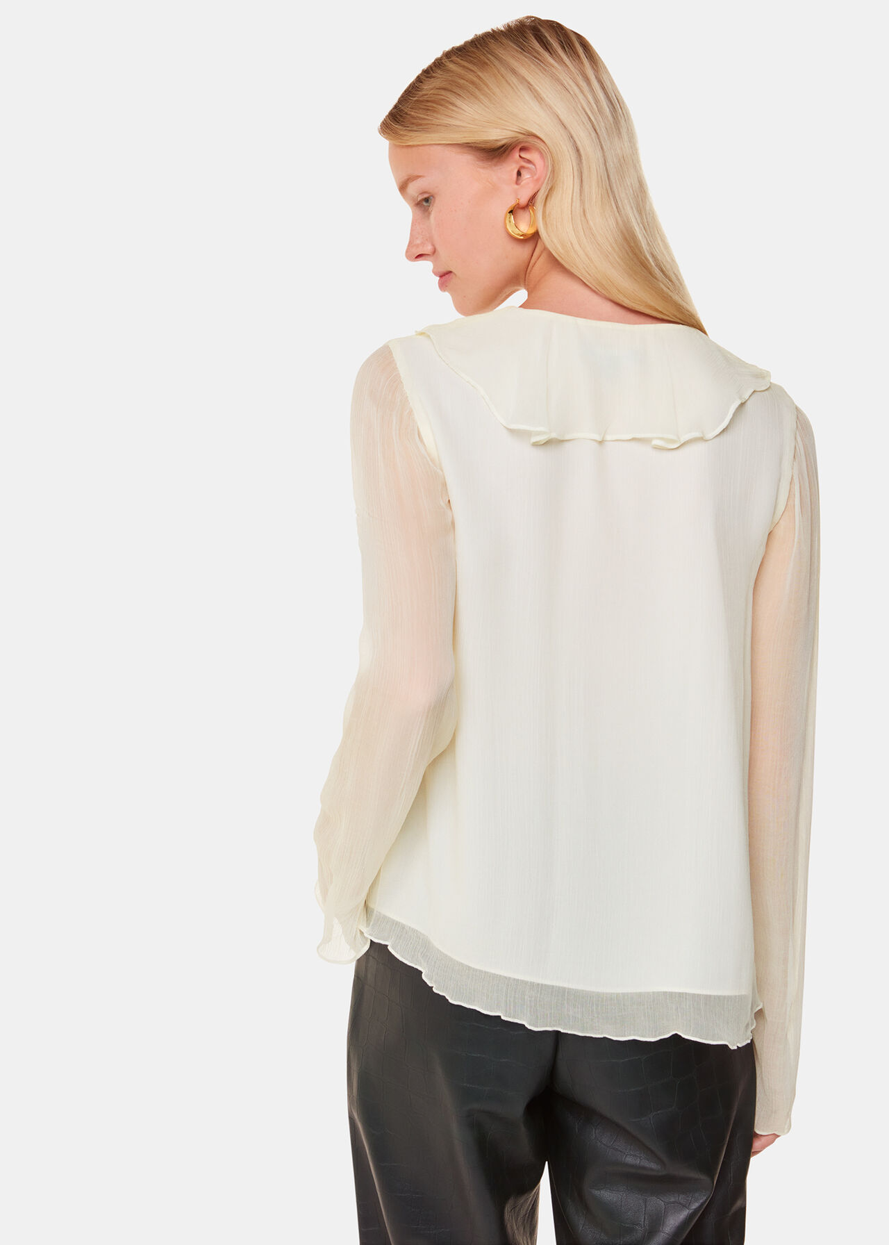 Ruffle Collar Detail Blouse
