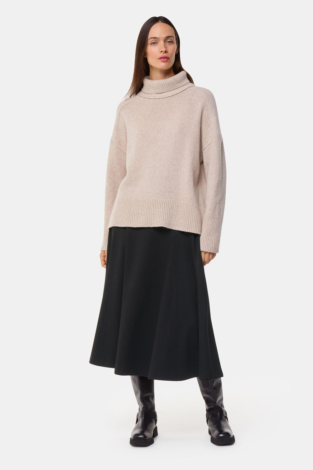 Black Ponte Full Skirt