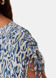 Petite Flaming Leopard Print Dress