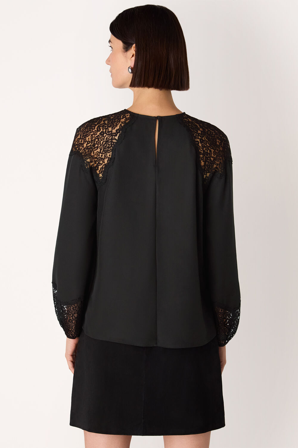 Lace Detail Satin Blouse
