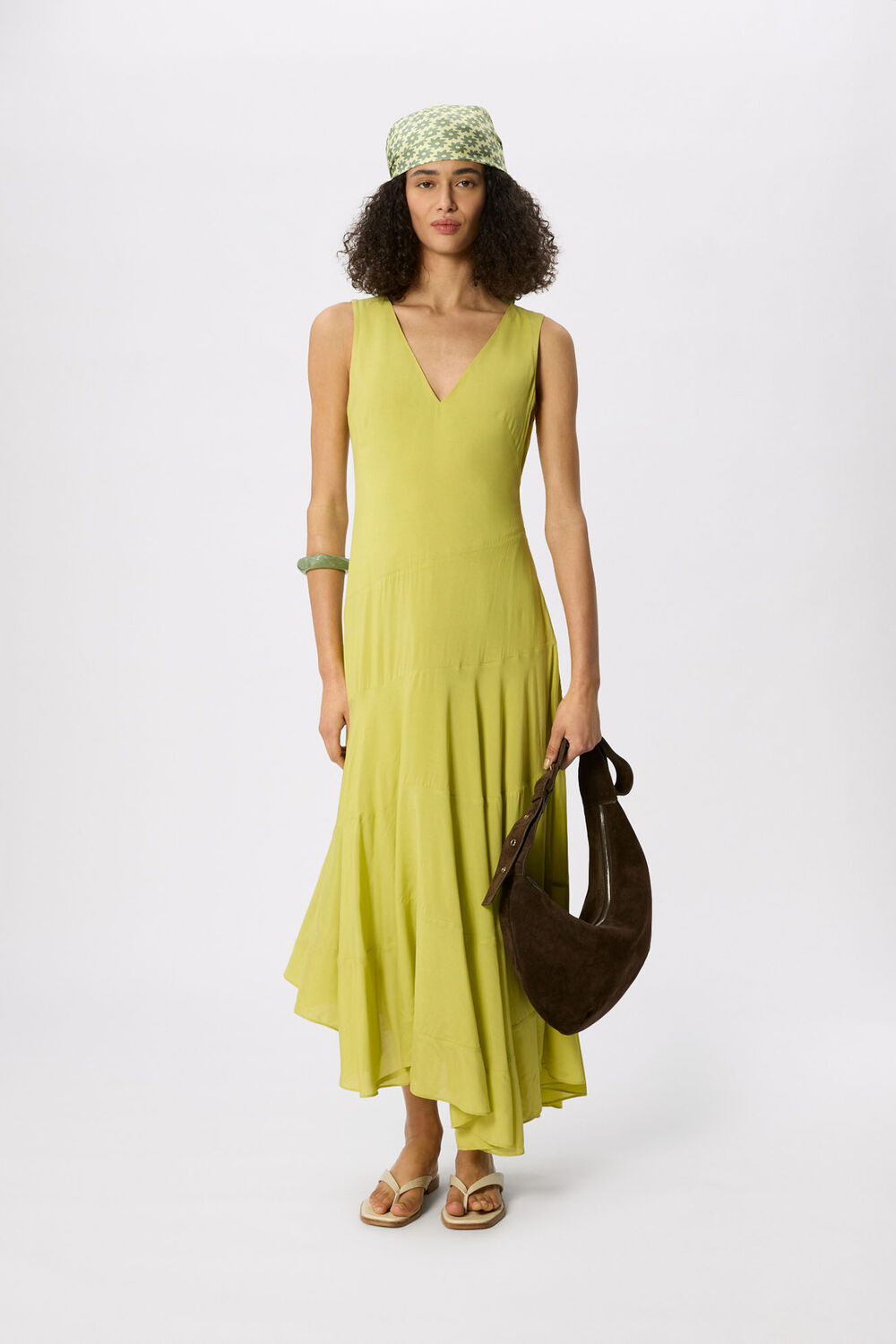 Sleeveless Tiered Midi Dress
