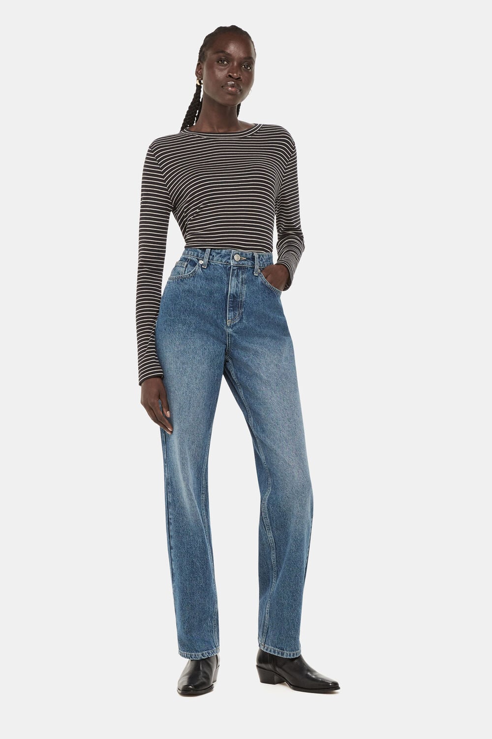 Slim Stripe Long Sleeve Crew