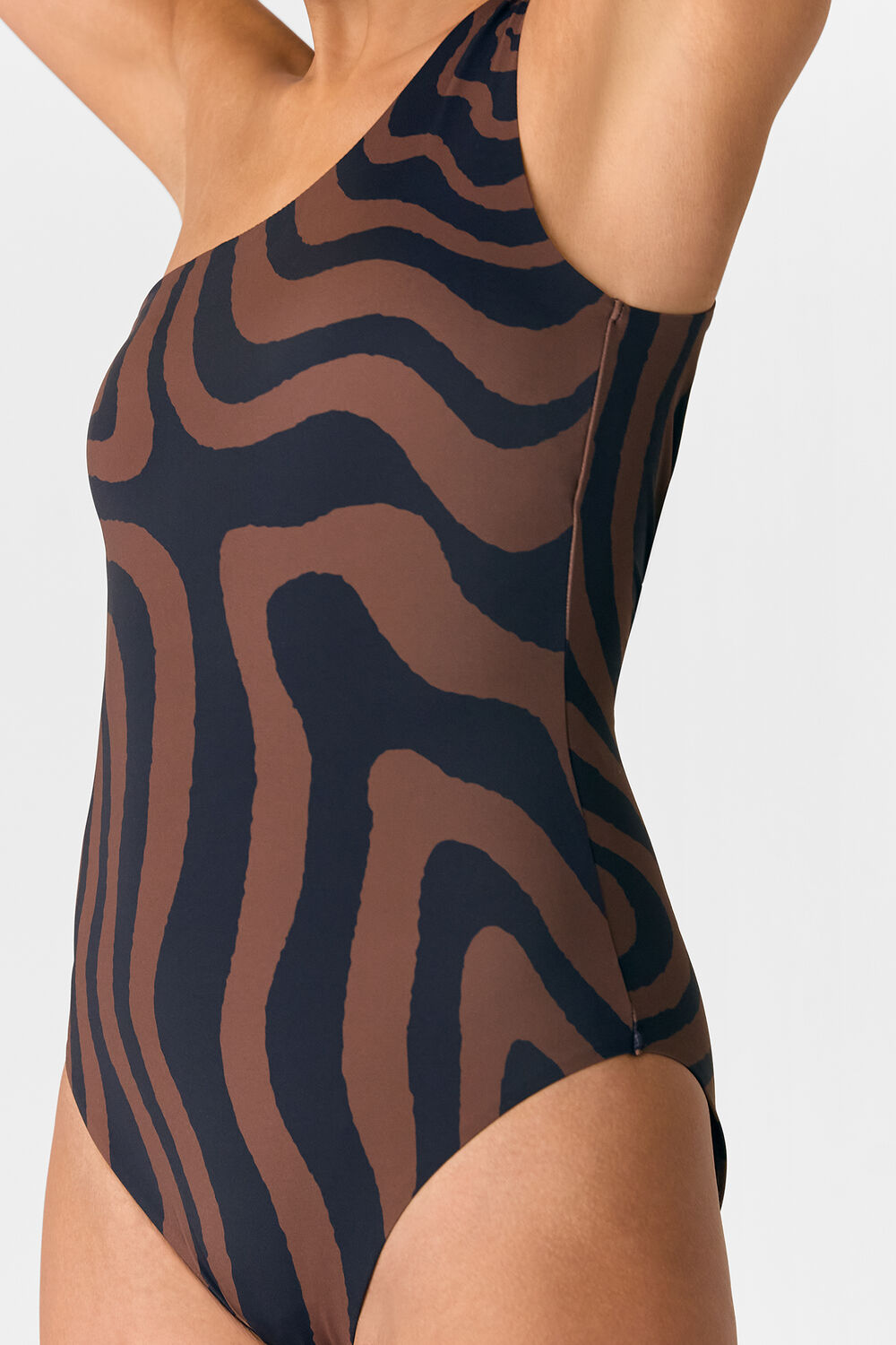 Navy Swirl Print Swimsuit