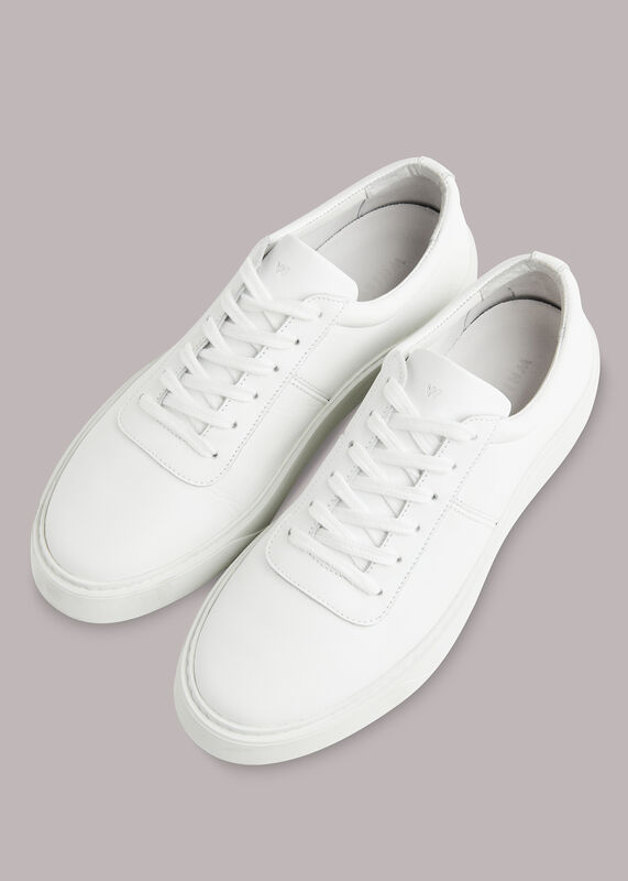White Kalie Deep Sole Trainer