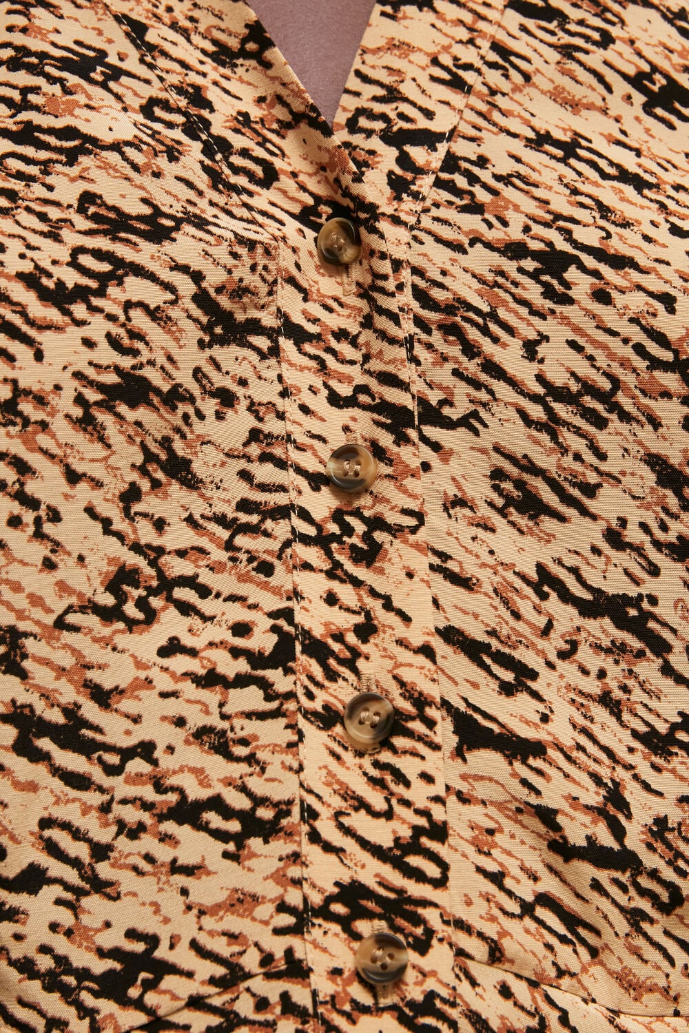 Multicolour Bark Print Tie Waist Jumpsuit