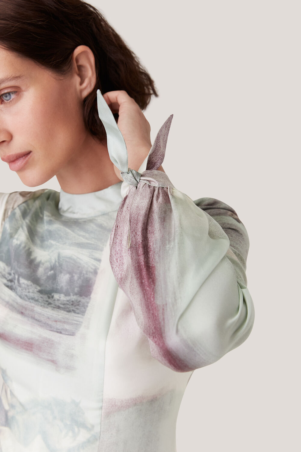 Wild Horse Print Silk Dress