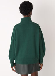 Wool Roll Curved Hem Knit