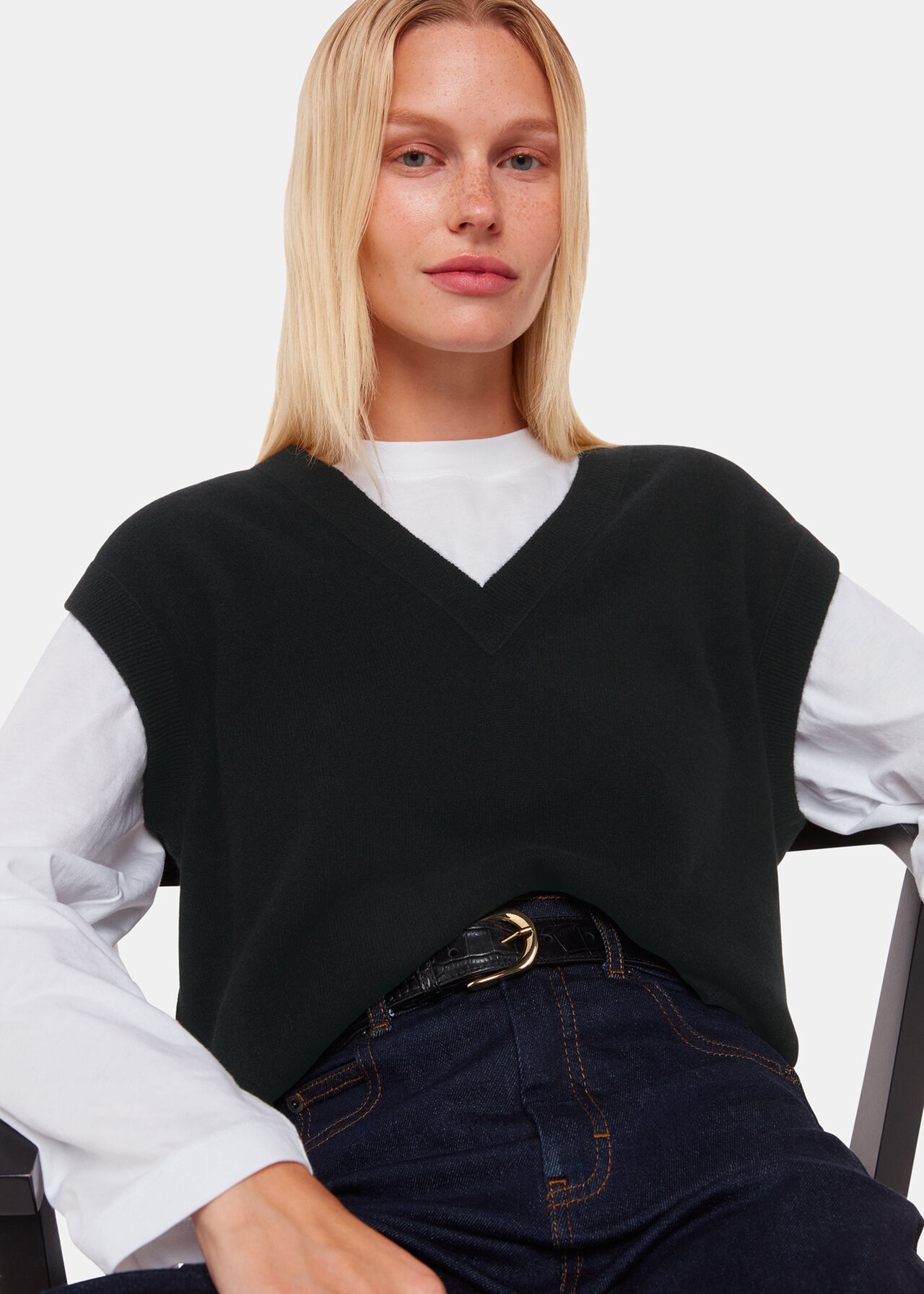 Cashmere V Neck Tank