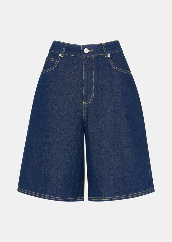 Dark Denim Authentic Knee Length Short
