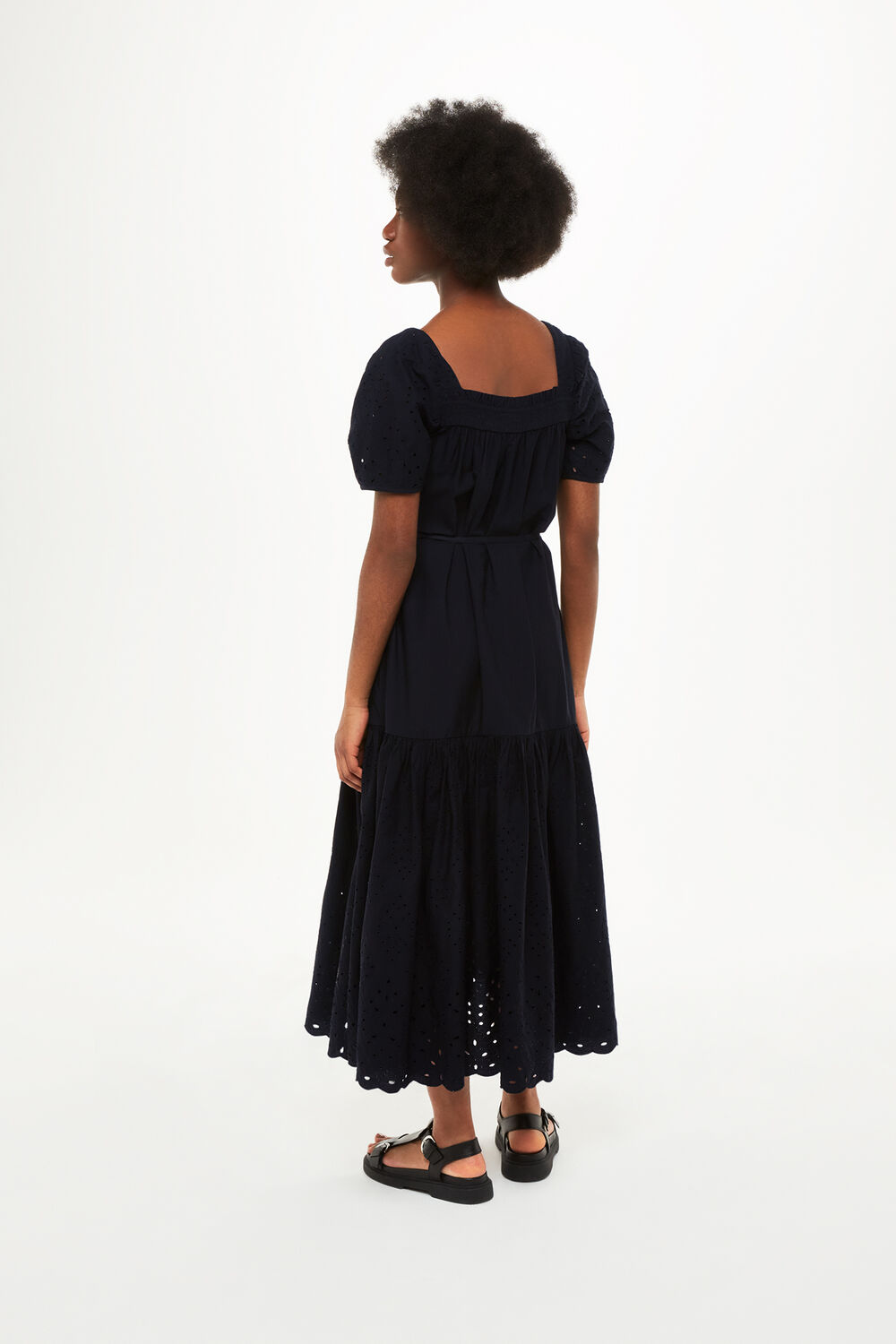 Broderie Poplin Trapeze Dress