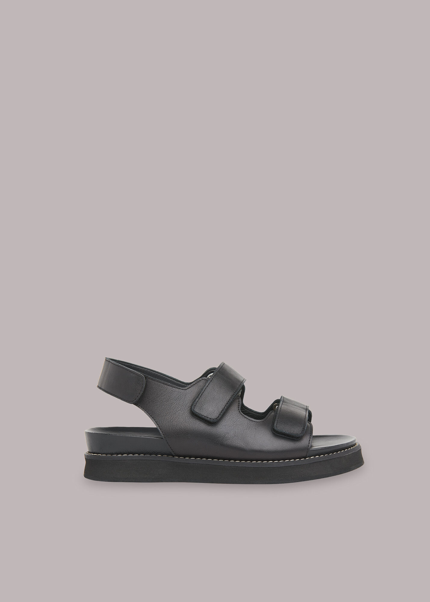 Black Rocco Velcro Sandal | WHISTLES