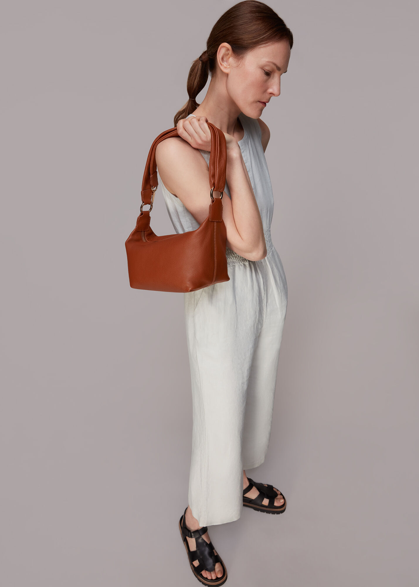 Stone Melanie Linen Jumpsuit WHISTLES