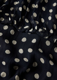 Polka Dot Print Midi Dress