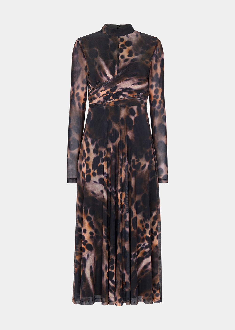 Misty Leopard Mesh Dress