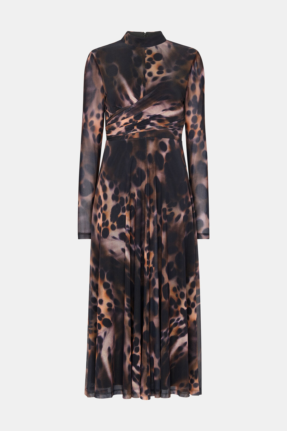 Misty Leopard Mesh Dress