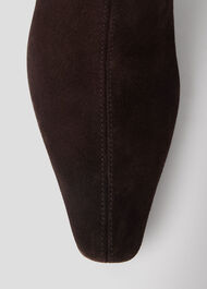 Kitten Heel Suede Ankle Boot