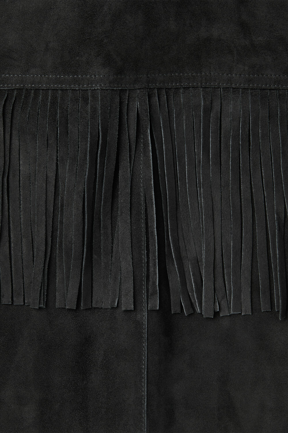 Black Tassel Suede Jacket