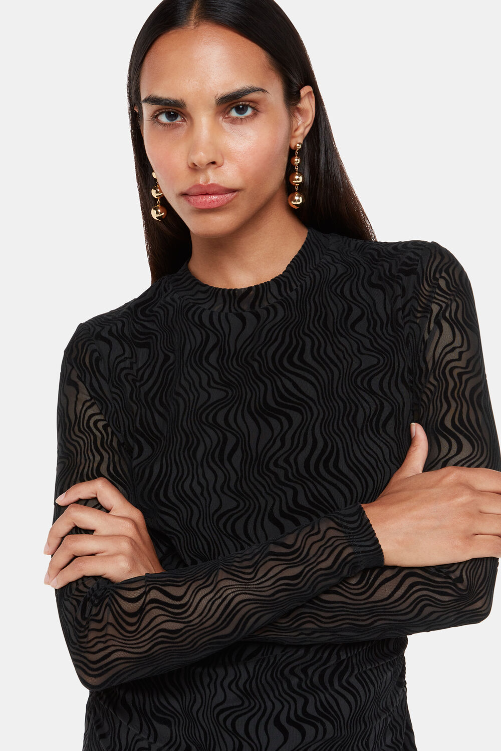 Squiggle Mesh Dress
