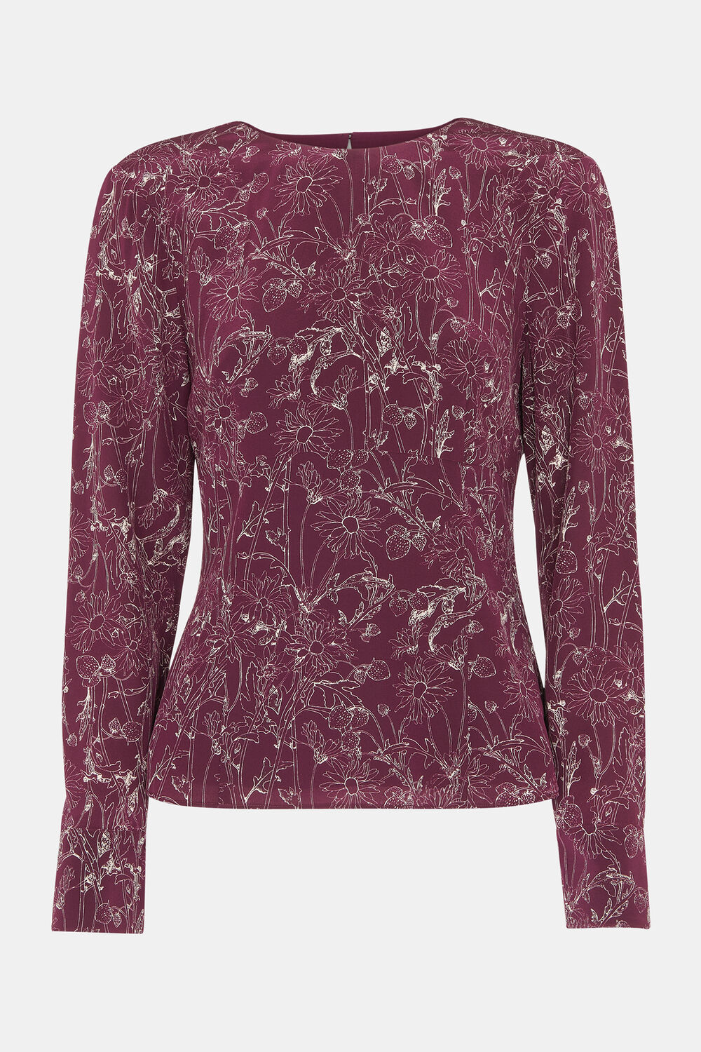 Strawberry Plant Silk Top