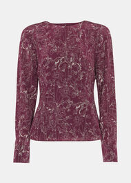 Strawberry Plant Silk Top