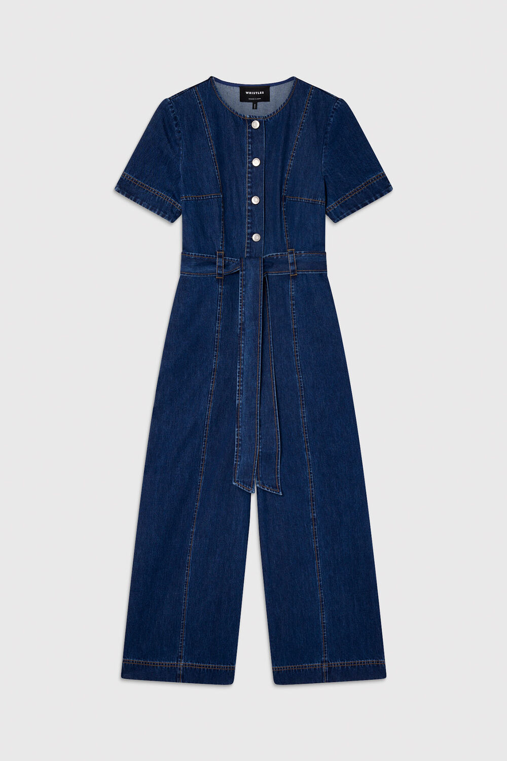 Denim Button Down Jumpsuit
