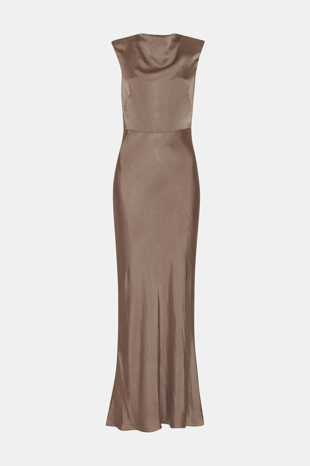 Cowl Neck Satin Maxi Dress