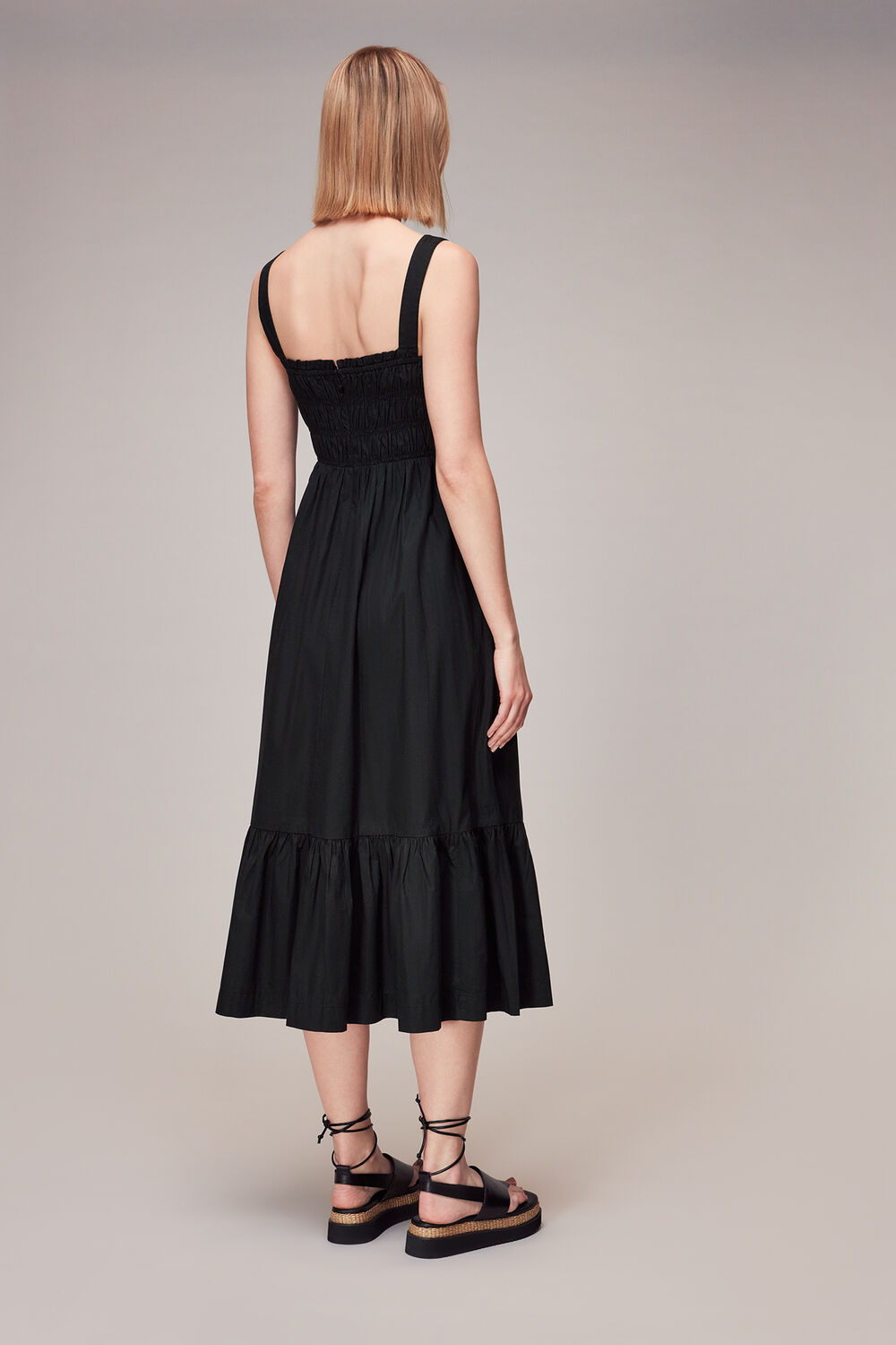Greta Ruched Poplin Dress