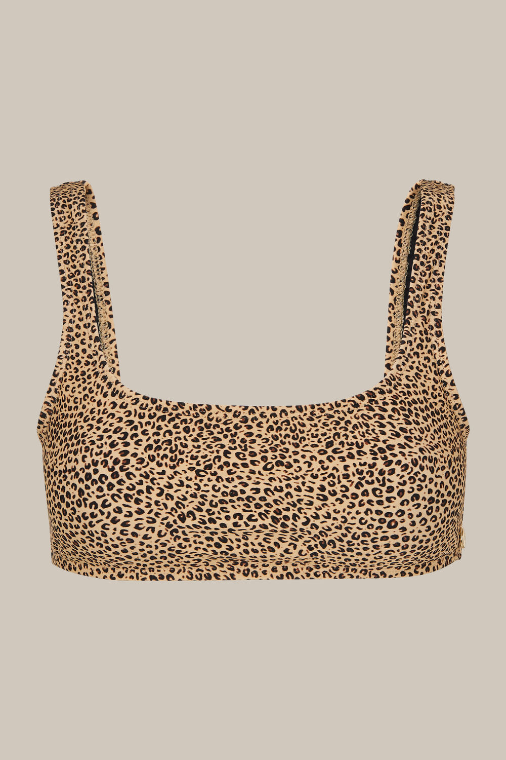 Mini Leopard Square Bikini Top Leopard Print