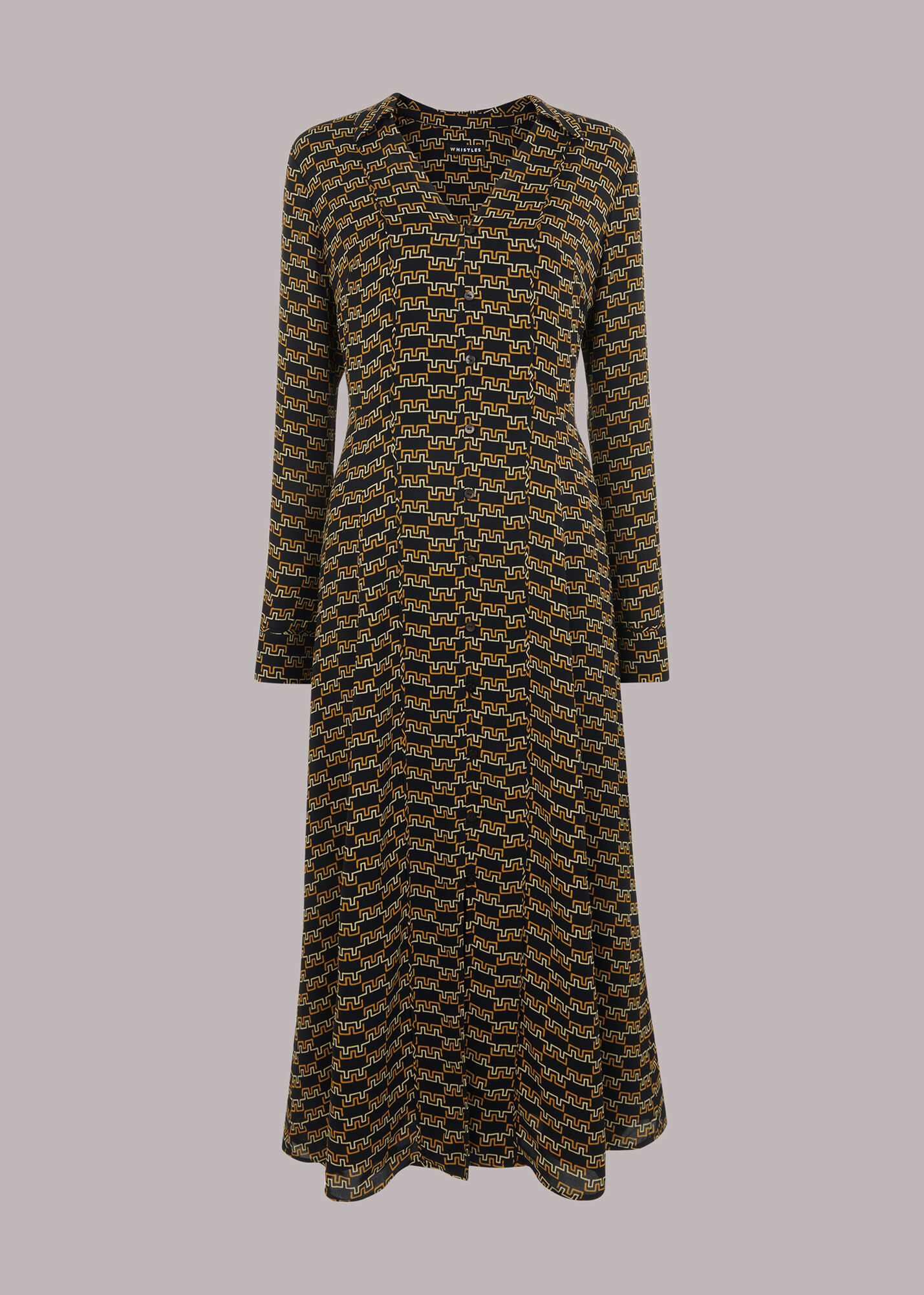 Black/Multi Tangle Check Dress | WHISTLES | Whistles US |