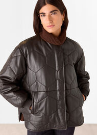 Cleo Leather Quilted Jacket