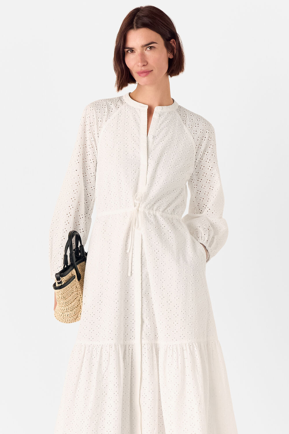 Broderie Midi Dress