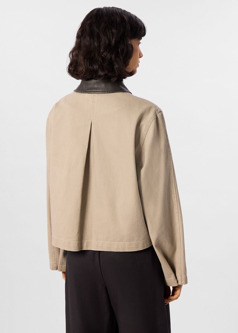 Casual Contrast Collar Jacket