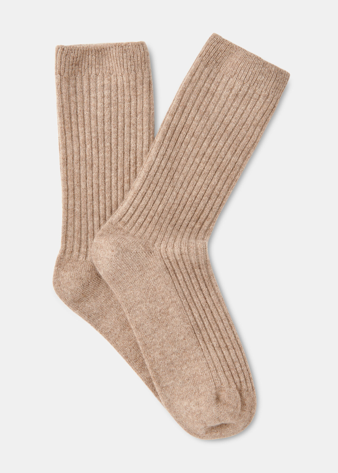 Cashmere Ribbed Socks