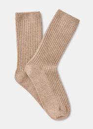 Cashmere Ribbed Socks