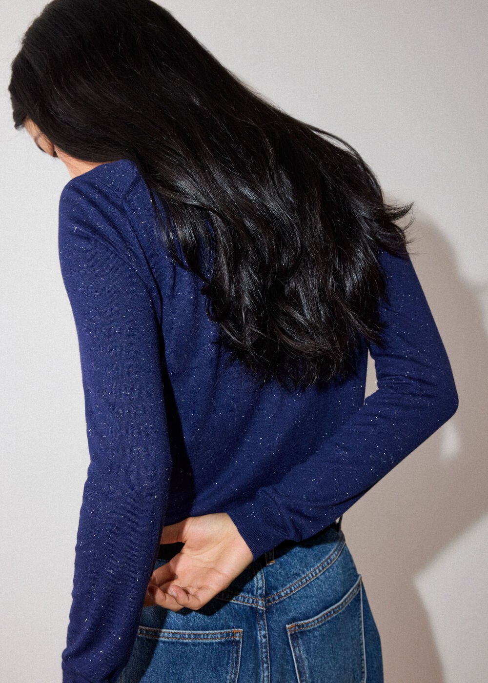 Navy Annie Sparkle Crew Neck