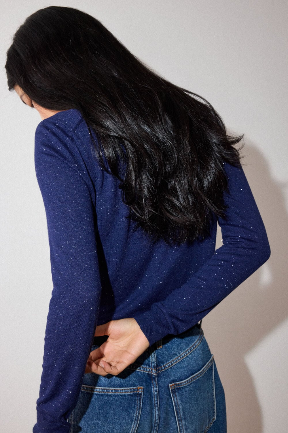 Navy Annie Sparkle Crew Neck