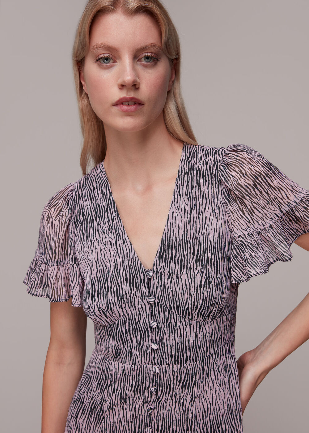 Tiger Dobby Midi Dress